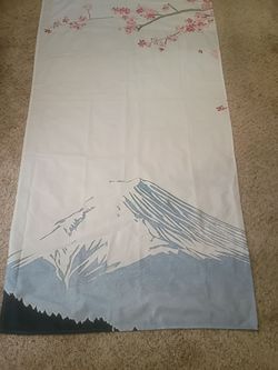 Doorway curtain or decoration with rod