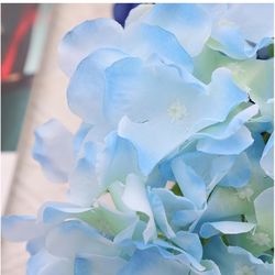 Artificial Hydrangea Flower Heads Bulk,64 Pcs Faux Hydrangea Flowers Silk Flower for Wedding, Fake Hydrangeas Flowers for DIY Craft, Party Decoration