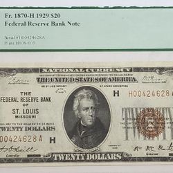 $20 FR. 1870-H 1929 "58" PCGE