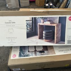 Ogden Burled Wood Console Table Brown (KD) - Threshold™ designed with Studio McGee: Entryway Furniture, Burlwood Accent