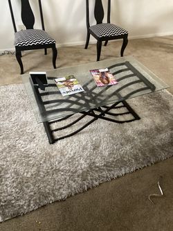 Three glass tables