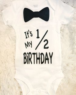 1/2 Birthday onesie