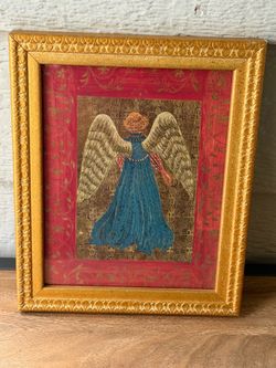 Kay Jackson - Gold Angel Framed Print 8.5”x 101,5Guardian Of Secrets Bombay Co.