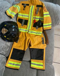 Fireman Toddler Outfit Kids  Size:4-5