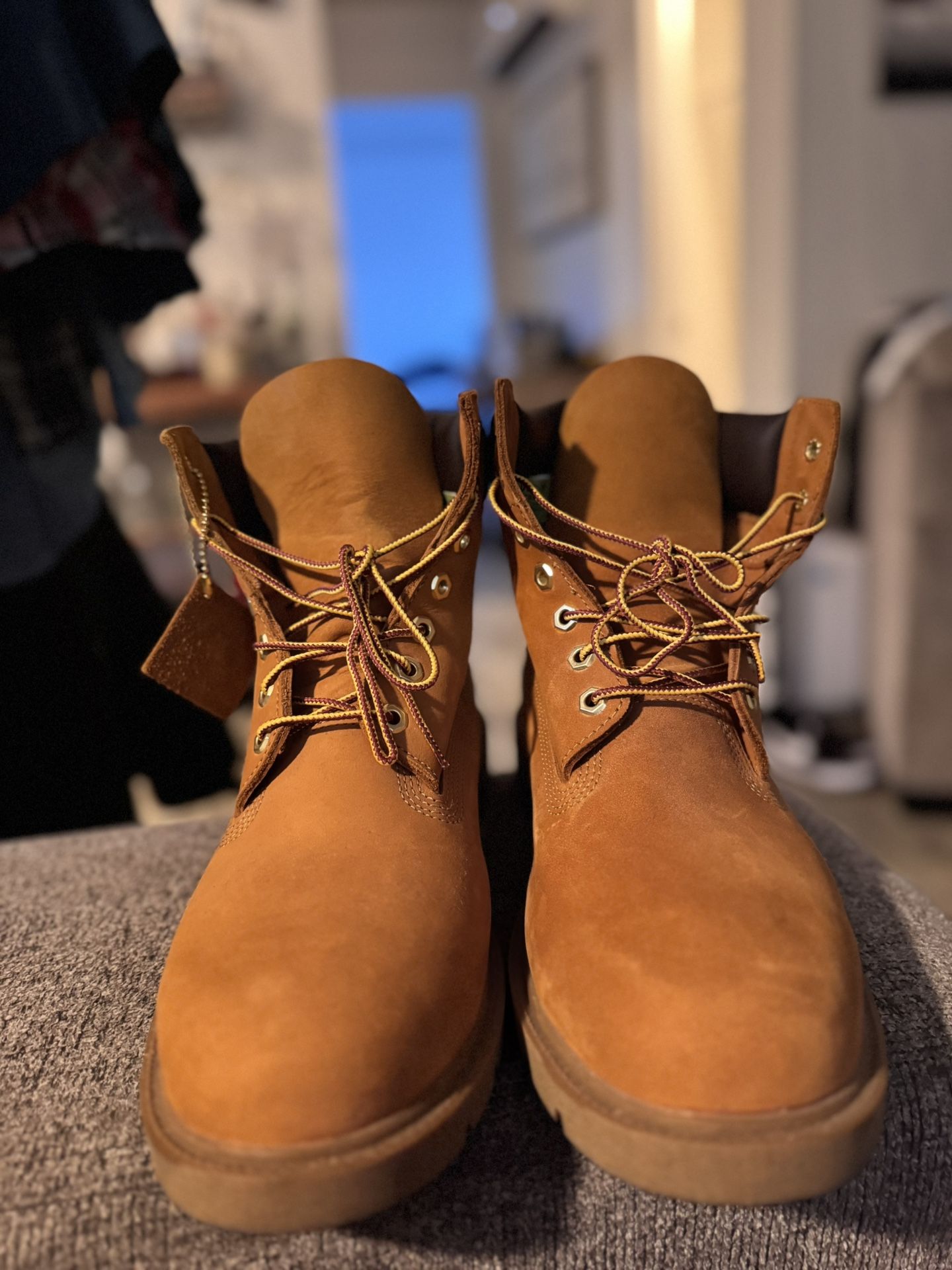 Men Timberland Wheat Nubuck 6” Boots (10.5 Size)