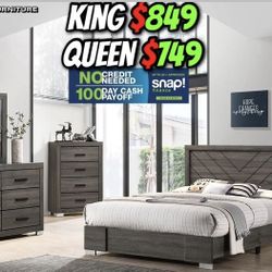 4pcs Queen Bedroom Set With Ortho Mattress Included!!