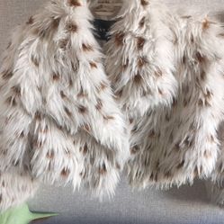 "Say What" NYC Leopard Faux Fur jacket/coat.