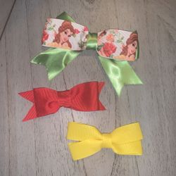 Hair Bows- Beauty And The Beast