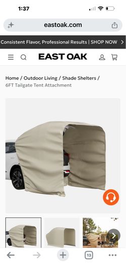 East Oak 6FT Tailgate Tent Attachment
