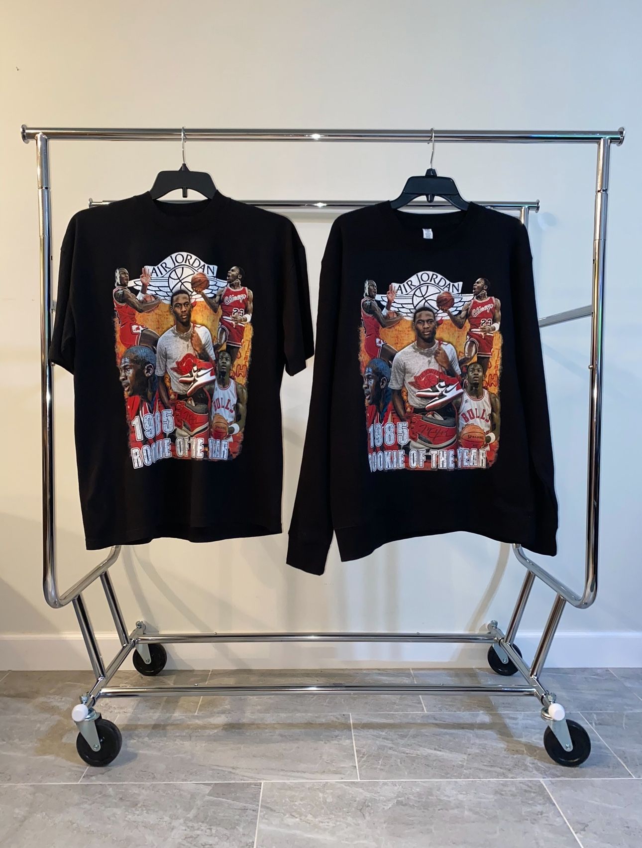 Michael Jordan Heavyweight Hoodies - Black & White NBA Streetwear 