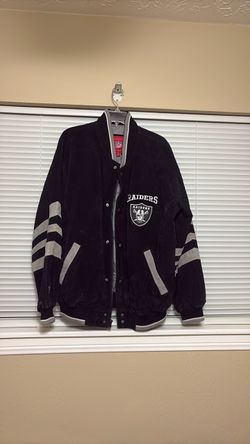 NFL Raiders Black Varsity Bomber Jacket