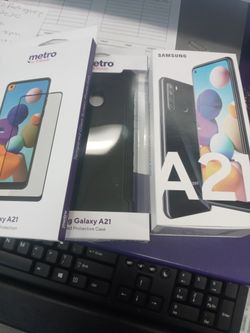 A21 Phone With The Case N. Protective Glass