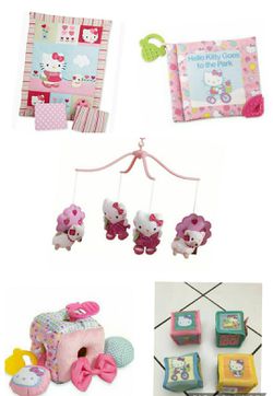 Hello Kitty baby toys and crib set