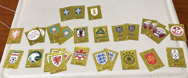 PANINI TEAM LOGO STICKERS FROM ALMOST ALL COUNTRIES