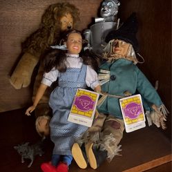 4 Wizard of Oz Dolls