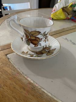 Paragon majesty the queen fine bone China tea cup and saucer gold