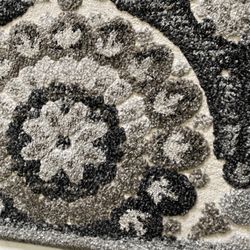 Carpet All Is Cotten. Very Smooth. Black Flowers. Smoke Free. No Children.