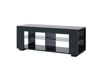 LED TV Stand with Glass Shelves