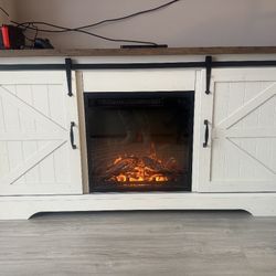 TV Console With Fireplace- BRAND NEW