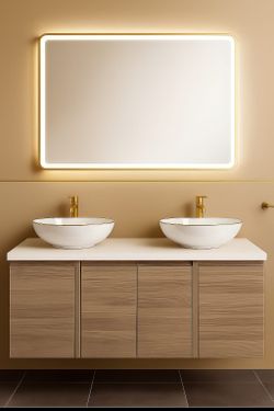 Bathroom vanity floating