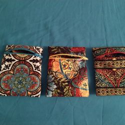 Handmade Fabric Cardholder Money Wallet Pouch $10 Each Or $28 For All