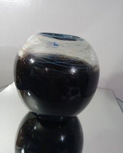 LITHUANIAN ART GLASS - VALNIAUS STIKLO STUDIJA BOWL / VASE 9"×8"