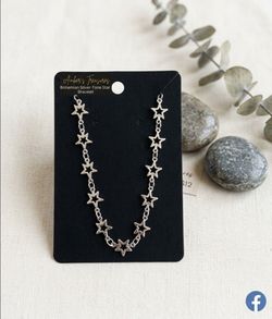 Bohemian Silver-Tone Star Chain Bracelet