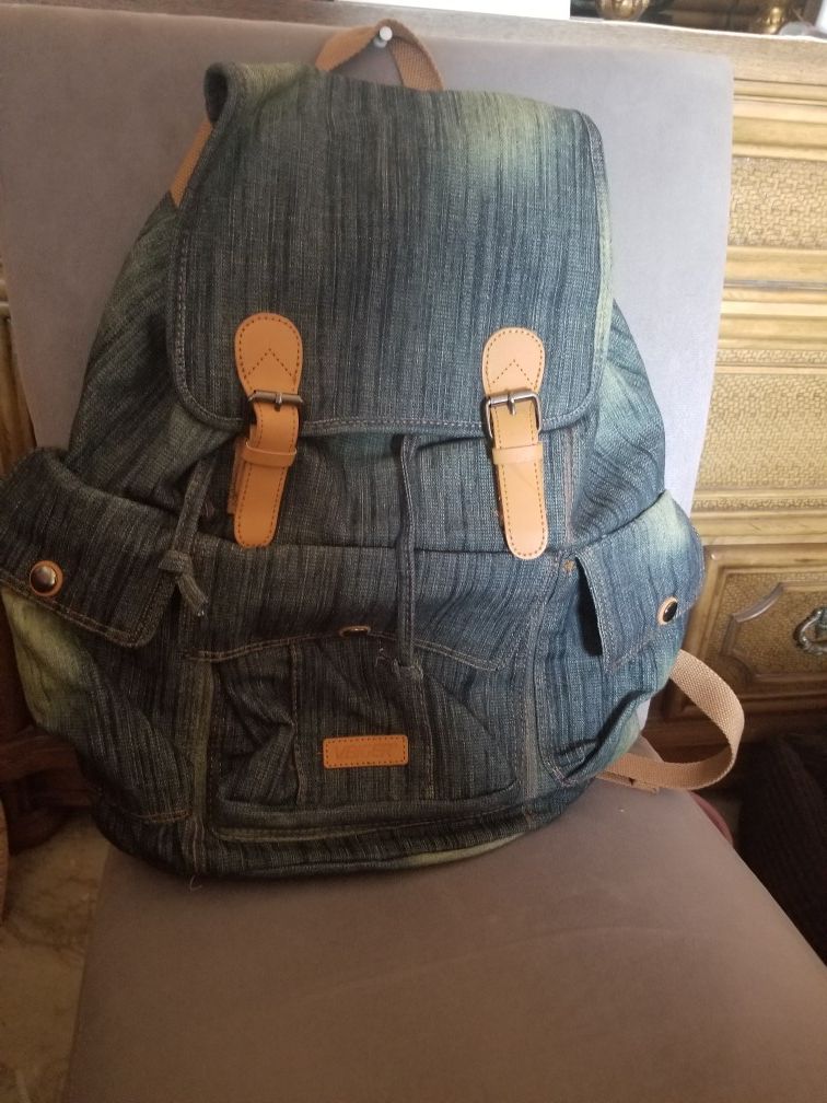 Denim backpack brand new