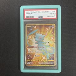 Pokémon 2021 Celebrations Mew Secret Rare Full Art PSA 10 #025/025 English TCG