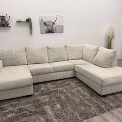 Cream Sectional Couch - Free Delivery 