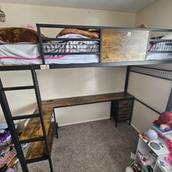 Loft Twin Bed Frame With Desk
