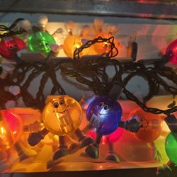 Vintage M&M Happy Lights Christmas Xmas Decorations