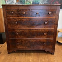 The General's Dresser Antique Solid Flame Grained Walnut circa 1820's - $1,850 (La Jolla)