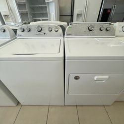 WHIRLPOOL SET WASHER AND DRYER WHITE