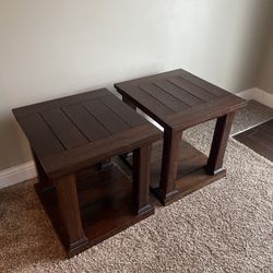 2 Mahogany End Tables