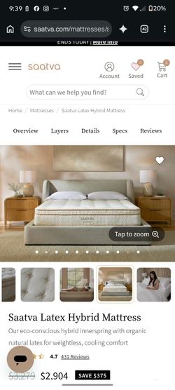 Saatva Latex Hybrid Mattress