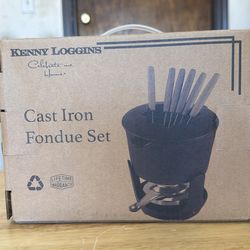 Cast iron fondue set