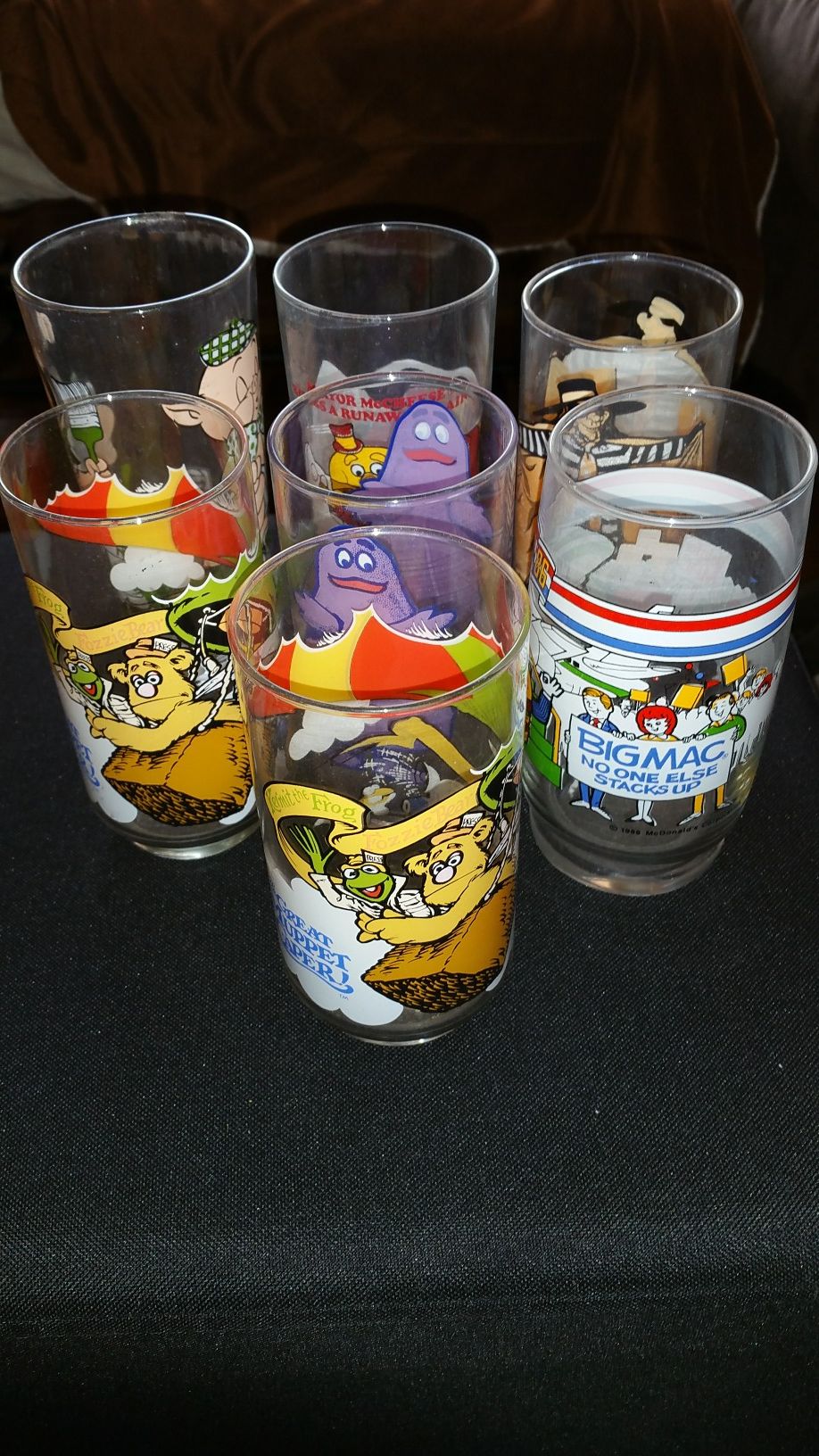 Set of Vintage McDonald collectible glasses