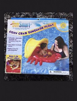 Sunsmart Cozy Crab Sunshade Float Inflatable Adjustable Ages 6-months