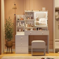 Makeup Vanity Desk With Mirror 