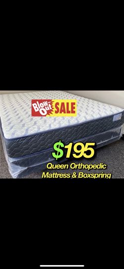 Queen Size Supreme Orthopedic Mattress And Boxspring 