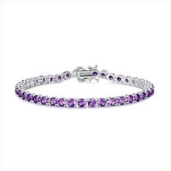 Amethyst Tennis Bracelet, Brand New, sterling Silver