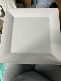 2 LARGE White Square  Crate&Barrel Serving dishes