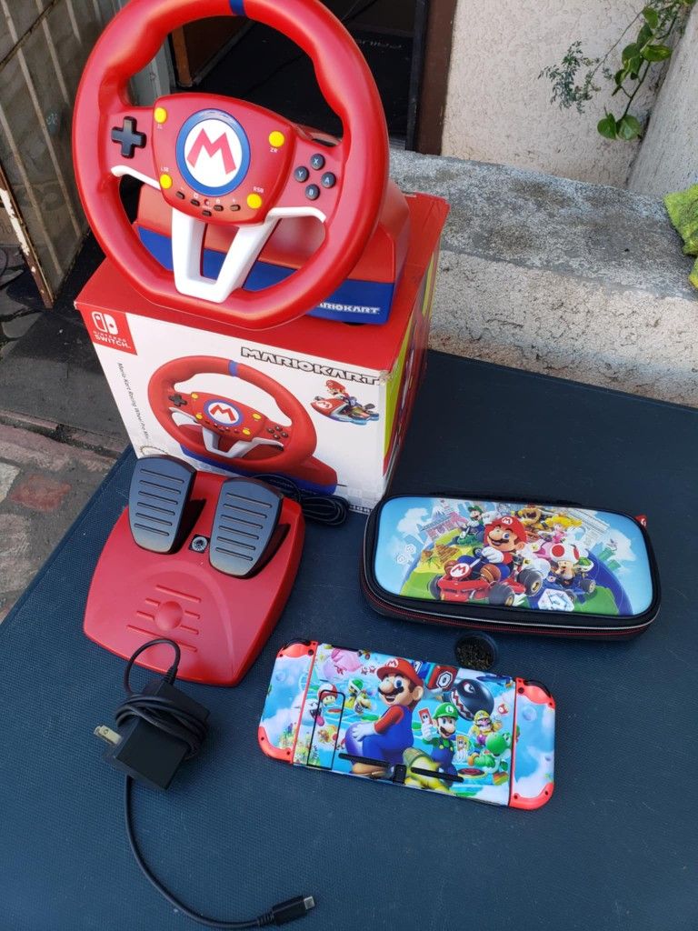 Is Great Series Numbers. None Patched. Nintendo switch 2020 V2 256GB. With 0 Games. A charger & Mario Case. Mario Wheel with pedals brand new $300 or