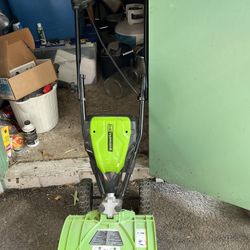 Green works Pro 60 Volt Lithium Max 2.5 Cultivator With battery and charger!