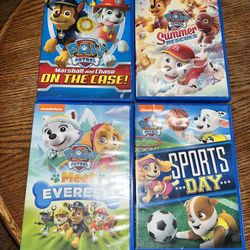 4 Paw Patrol DVDS