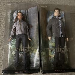 Twilight Barbie Collector Bella & Edward Doll 2009 Mattel Pink Label Set  