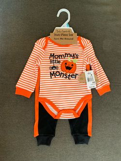 6m Mommy’s Little Monster Outfit with Hat & Socks