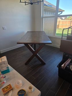 Large family dining table counter height