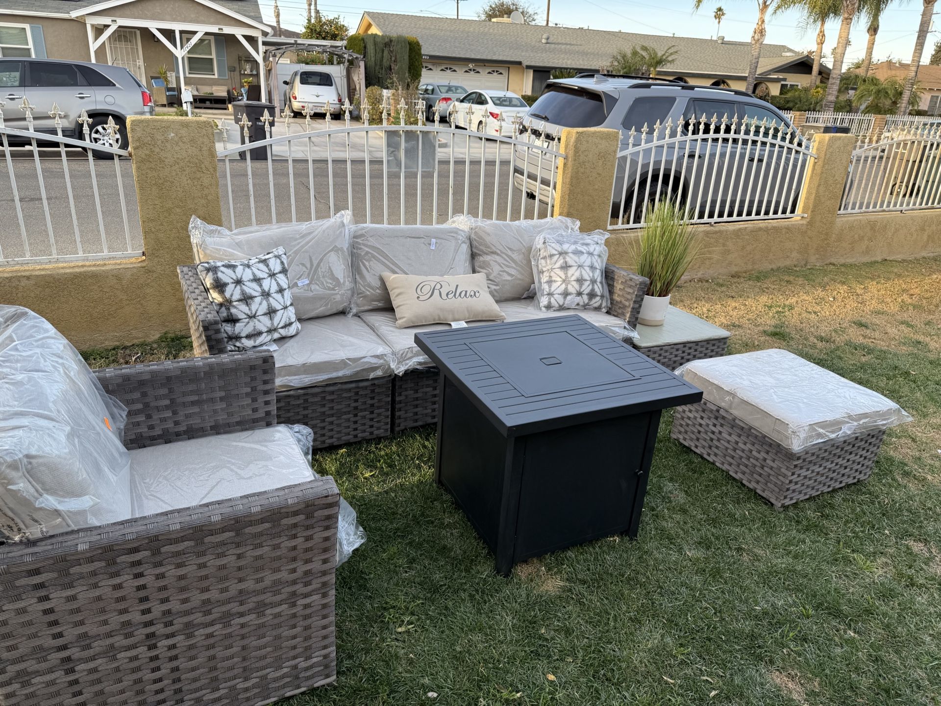 Brand New Patio Outdoor Furniture Set With Fire Pit,All Products : American Fashion Style Bags On Sale